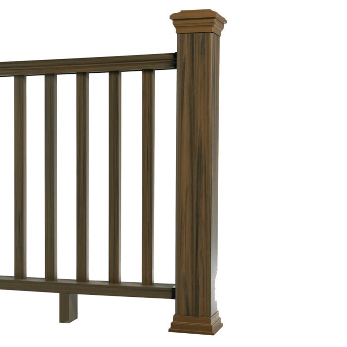 Balustrada kompozytowa Teak – 8 tralek – 140 x 113 cm (1 słupek) Balustrada kompozytowa Teak – 8 tralek – 140 x 113 cm (1 słupek)