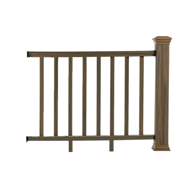 Balustrada kompozytowa Teak – 8 tralek – 140 x 113 cm (1 słupek) Balustrada kompozytowa Teak – 8 tralek – 140 x 113 cm (1 słupek)