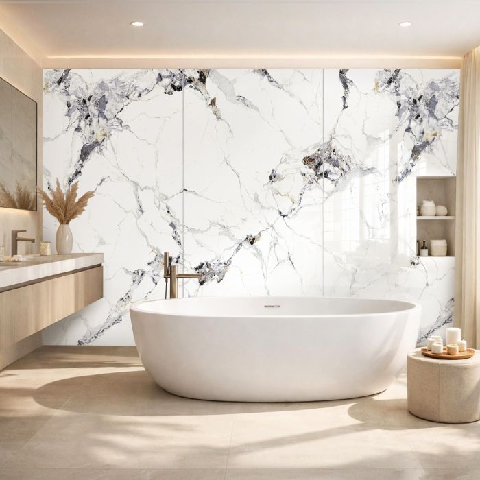 Sienų plokštė SPC Marmuras Carrara Baltas Blizgis 120 x 280 cm 4 mm (B) Sienų plokštė SPC Marmuras Carrara Baltas Blizgis 120 x 280 cm 4 mm (B)