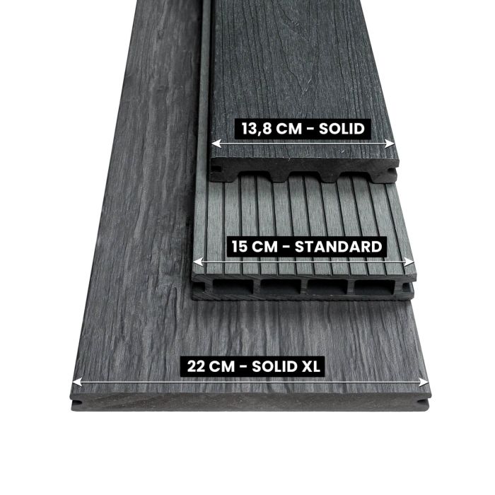 Kompozitinė terasinė lenta Solid XL Gray – 3 m