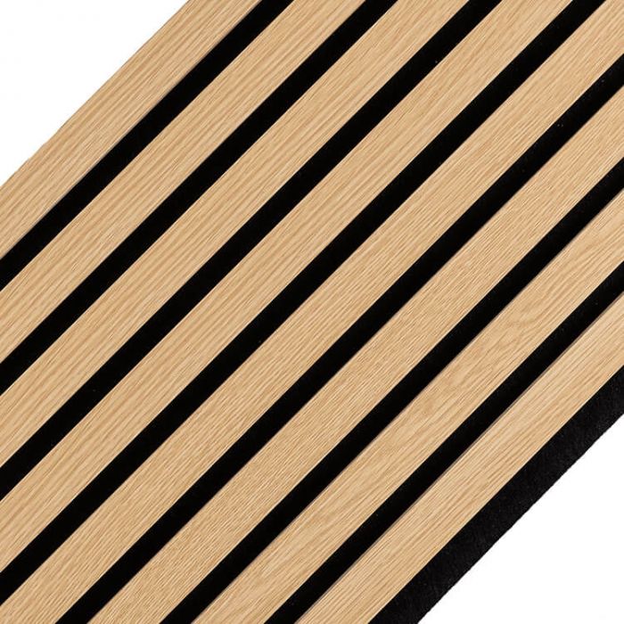Lamele ścienne akustyczne na filcu Dąb Jasny 2 x 32 cm – dł. 2,7 m
