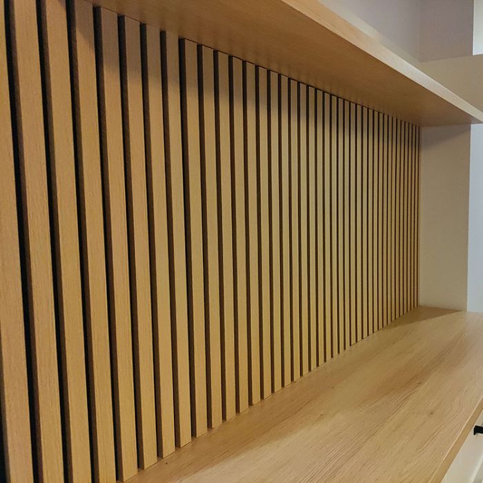 Lamele ścienne akustyczne na filcu Dąb Jasny 2 x 32 cm – dł. 2,7 m