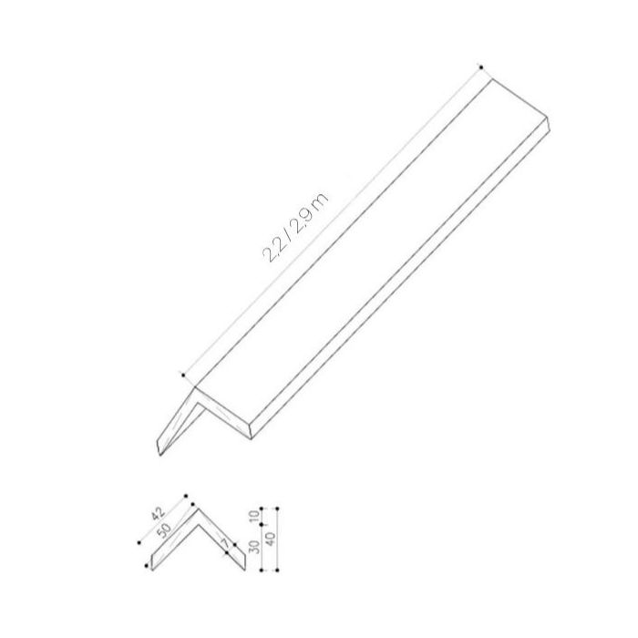 Kampinis kompozitinis profilis Premium Ecru 50x50 mm – 2,9 m Kampinis kompozitinis profilis Premium Ecru 50x50 mm – 2,9 m