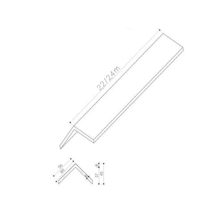 Kampinis kompozitinis profilis Standard/Classic/3D Antracito – 2,4 m