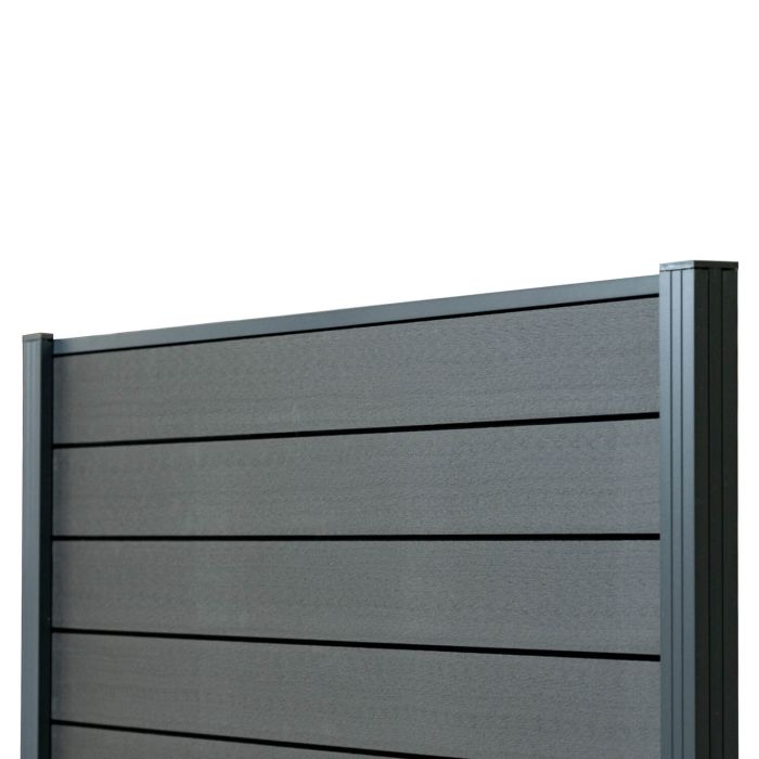 Kompozitinis tvoros komplektas Standard Antracito – 1 stulpas Kompozitinis tvoros komplektas Standard Antracito – 1 stulpas