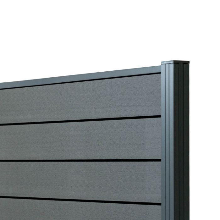 Kompozitinis tvoros komplektas Standard Antracito – 1 stulpas Kompozitinis tvoros komplektas Standard Antracito – 1 stulpas