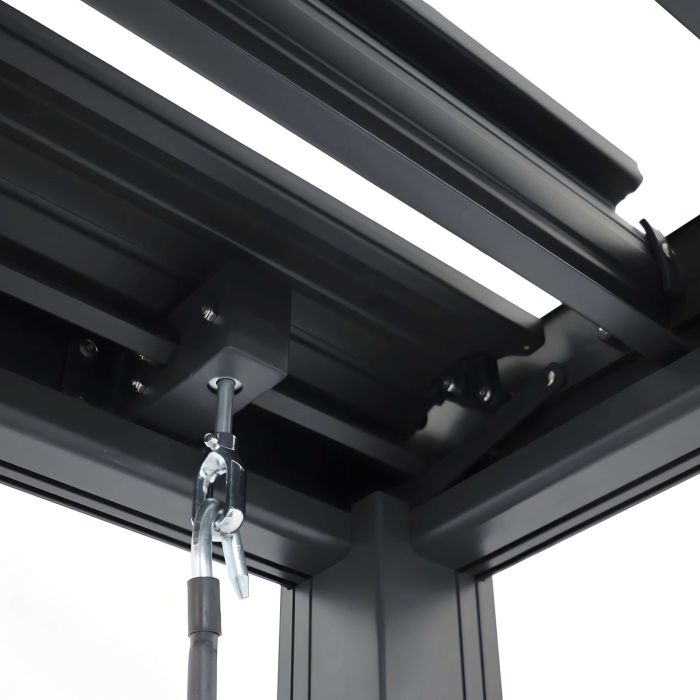 Aliumininė sodo pergola su reguliuojamu stogu Antracitas 3 x 3 m Aliumininė sodo pergola su reguliuojamu stogu Antracitas 3 x 3 m