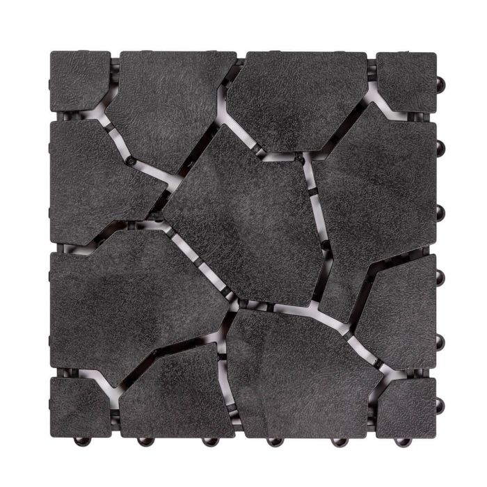 Płytka Ogrodowa Tarasowa Uni-Floor Kamień Antracyt 28 x 28 x 1,5 cm Płytka Ogrodowa Tarasowa Uni-Floor Kamień Antracyt 28 x 28 x 1,5 cm