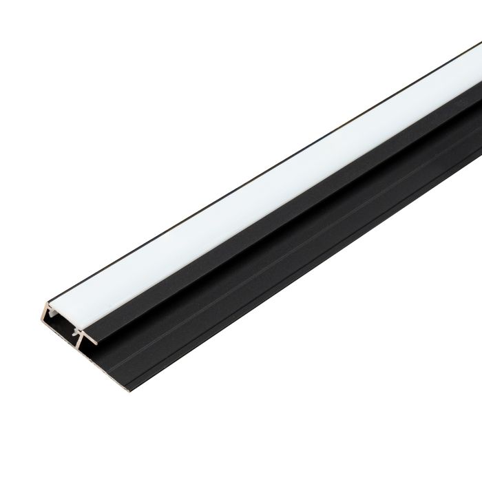 Baigiamasis LED aliumininis profilis 4,5 mm sienų plokštėms Juodas Matinis – 2,9 m Baigiamasis LED aliumininis profilis 4,5 mm sienų plokštėms Juodas Matinis – 2,9 m