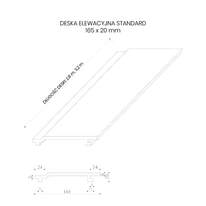 Deska Elewacyjna Kompozytowa Standard Brąz – dł. 2,8 m Deska Elewacyjna Kompozytowa Standard Brąz – dł. 2,8 m