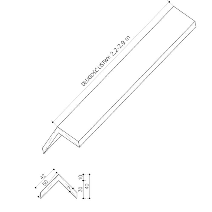 Kampinis kompozitinis profilis Classic Tamsiai Ruda 50x50 mm – 2,4 m Kampinis kompozitinis profilis Classic Tamsiai Ruda 50x50 mm – 2,4 m