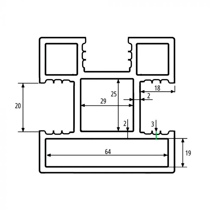 Słupek Ogrodzeniowy Aluminiowy 68x68 mm – dł. 2,4 m Słupek Ogrodzeniowy Aluminiowy 68x68 mm – dł. 2,4 m