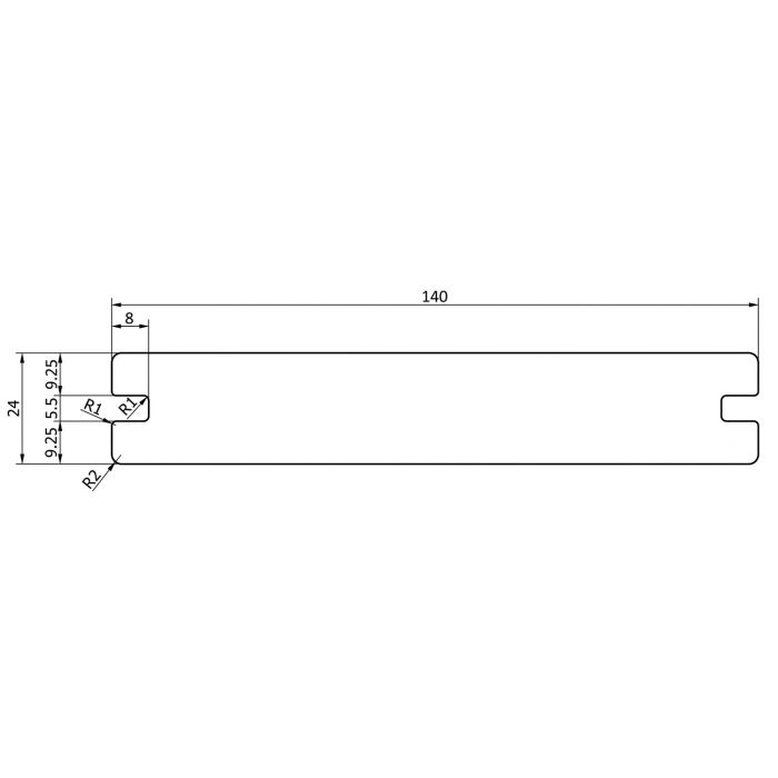 Terasinė lenta Solid ASA Grey – 4 m