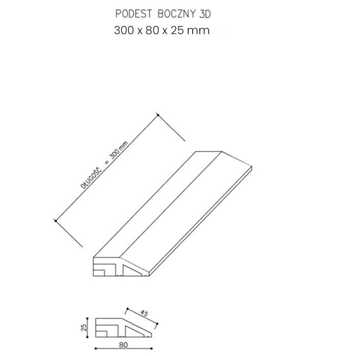 Podest Tarasowy Kompozytowy 3D Boczny Miodowy Teak Podest Tarasowy Kompozytowy 3D Boczny Miodowy Teak