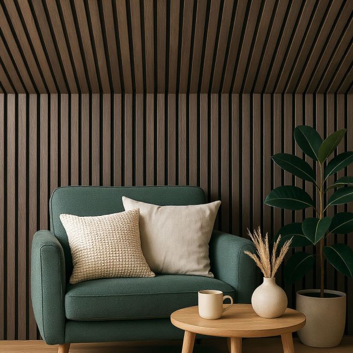 Lamele ścienne akustyczne na filcu Dąb Rustykalny 2,1 x 30,5 cm – dł. 2,7 m Lamele ścienne akustyczne na filcu Dąb Rustykalny 2,1 x 30,5 cm – dł. 2,7 m
