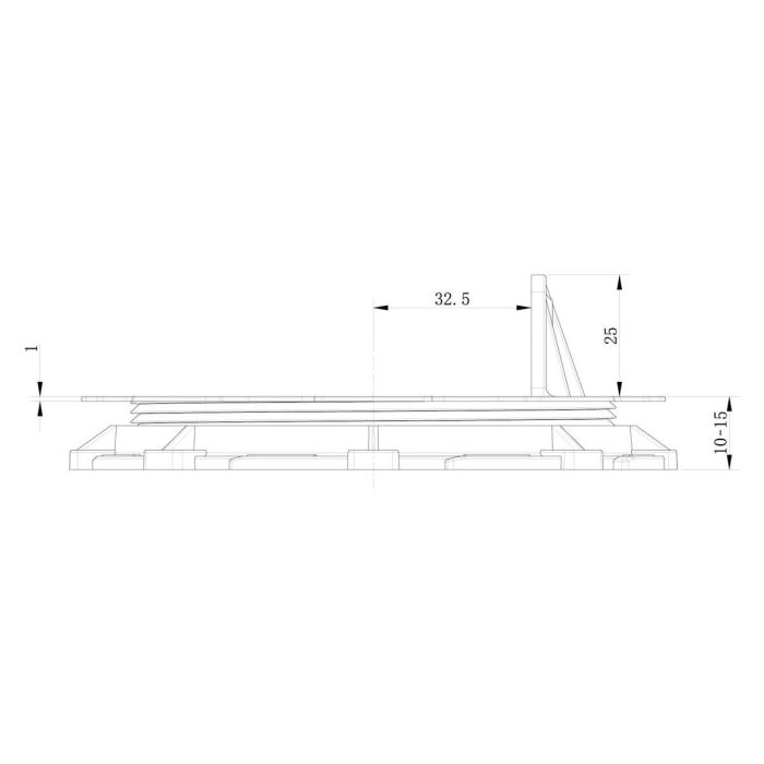Wspornik Tarasowy Regulowany pod legar ETL 10-15 mm Wspornik Tarasowy Regulowany pod legar ETL 10-15 mm