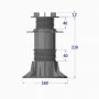 Wspornik Tarasowy Regulowany Pod Płyty ETP 140-220 mm