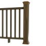 Balustrada kompozytowa Teak – 8 tralek – 157 x 113 cm (2 słupki)