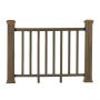Balustrada kompozytowa Teak – 8 tralek – 157 x 113 cm (2 słupki)
