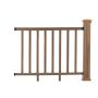 Balustrada kompozytowa Teak – 8 tralek – 157 x 113 cm (2 słupki)