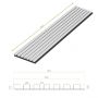 Lamele ścienne akustyczne na filcu Dąb Jasny 2,1 x 30,5 cm – dł. 2,7 m