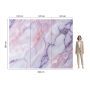 Sienų plokštė XXL Statuario Rožinis Blizgis 360 x 280 cm 3 mm – 3 vnt. rinkinys (ABC)