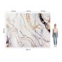 Sienų plokštė XXL Arabescato Auksinis Blizgis 360 x 280 cm 3 mm – 3 vnt. rinkinys (ABC)