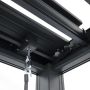Aliumininė sodo pergola su reguliuojamu stogu Antracitas 3 x 3 m