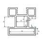 Słupek Ogrodzeniowy Aluminiowy 68x68 mm – dł. 2,4 m