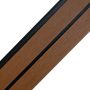 Lamelinė kompozitinė tvoros lenta DUO Premium Teak/Juodas – 1,8 m