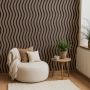 Lamele ścienne akustyczne na filcu S-Line Dąb Ciemny Fornir 2,1 x 30,5 cm – dł. 2,7 m