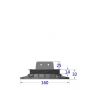 Wspornik Tarasowy Regulowany pod legar ETL 18-32 mm