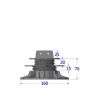 Wspornik Tarasowy Regulowany pod legar ETL 35-70 mm