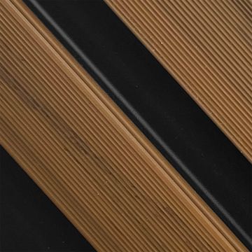Kampinės kompozitinės fasado lamelės DUO Teak/Juodas - 2,9 m