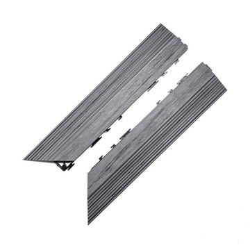 Plytelė terasai kompozitinė Premium kampinė dešininė Gray