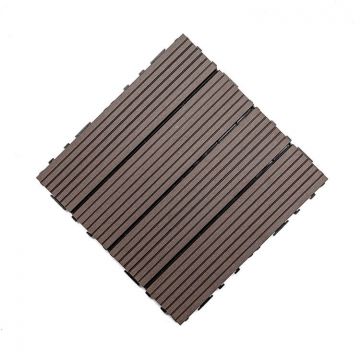 Plytelė terasinė kompozitinė Tamsiai Ruda 30 x 30 x 2,5 cm