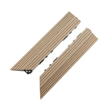 Plytelė terasai kompozitinė kampinė dešininė Medaus Teak