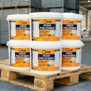 Vieno komponento poliuretaninė hidroizoliacija CLEVER AQUA PUD HYBRID – 20 kg
