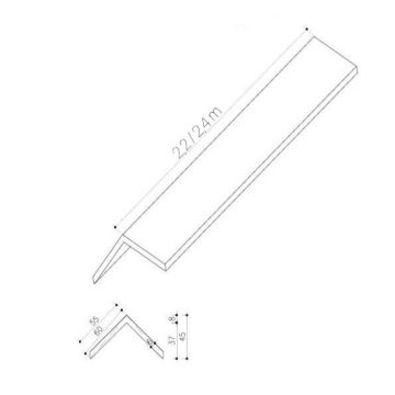 Kampinis kompozitinis profilis Standard/Classic/3D Antracito – 2,4 m