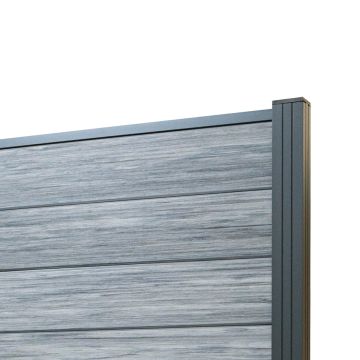 Kompozitinis tvoros komplektas Premium Gray – 2 stulpai Kompozitinis tvoros komplektas Premium Gray – 2 stulpai
