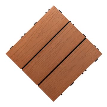 Plytelė terasinė kompozitinė 3D Solid Šviesiai Ruda 30 x 30 x 2,5 cm