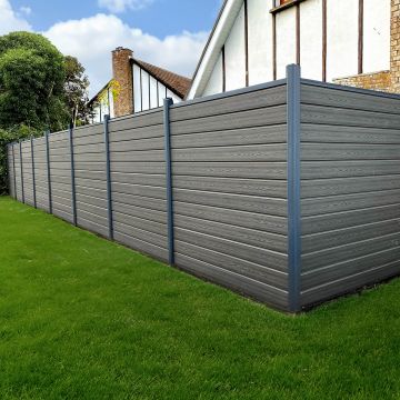 Kompozitinė tvoros lenta Premium 3D Antracito 157 x 20 mm – 1,8 m
