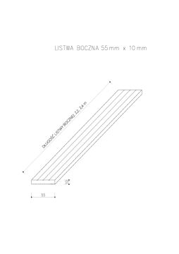 Tiesus kompozitinis apdailos profilis Classic Mahagono – 2,4 m