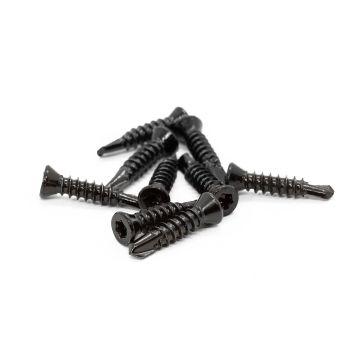 Nerūdijančio plieno savisriegis sraigtas 4 x 18,5 mm juodas – 100 vnt.