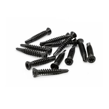 Nerūdijančio plieno savisriegis sraigtas 4 x 25 mm juodas – 200 vnt.