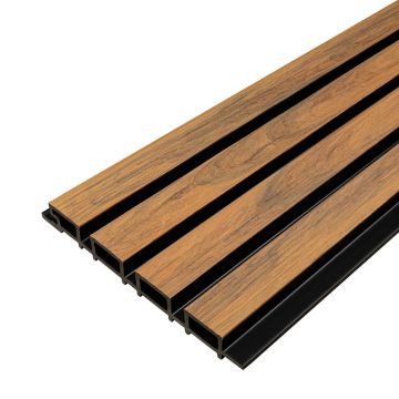 Kompozitinės fasado lamelės Premium Ąžuolas Natūralus / Juodas – 2,9 m