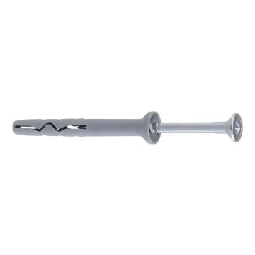Greito montavimo kaištis 6 x 80 mm + sraigtas su įgilinta galvute PZ2 – 100 vnt.