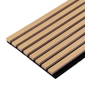 Lamele ścienne akustyczne na filcu Dąb Jasny 2 x 32 cm &ndash; dł. 2,7 m