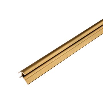 Išorinis aliumininis kampas 4,5 mm sienų plokštėms Auksinis Matinis – 2,9 m