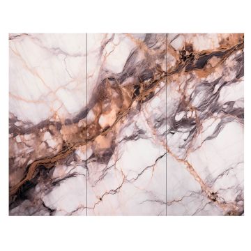 Sienų plokštė XXL Breccia Varinis Blizgis 360 x 280 cm 3 mm – 3 vnt. rinkinys (ABC)